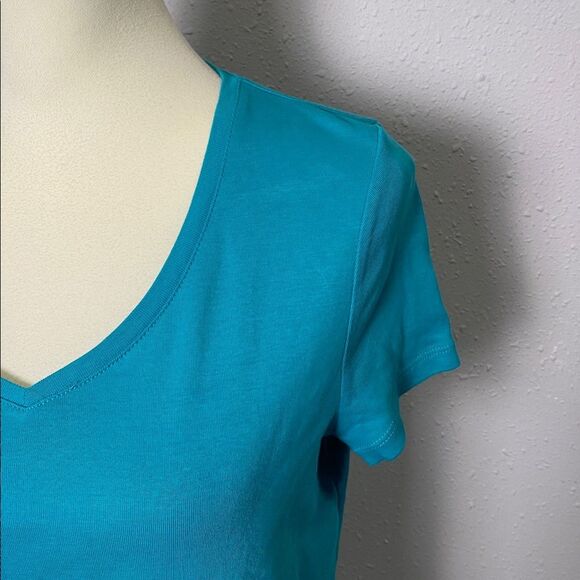 Talbots 100% Pima Cotton High Quality Classic Short Sleeve Tee Women's Size LP - Picture 4 of 10